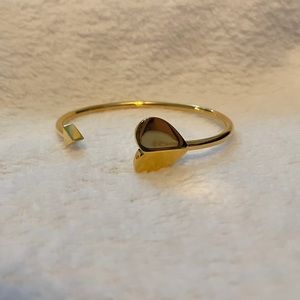 Kate Spade Gold Bangle with heart and arrow